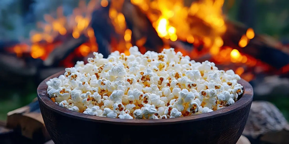 Popcorn am Lagerfeuer machen