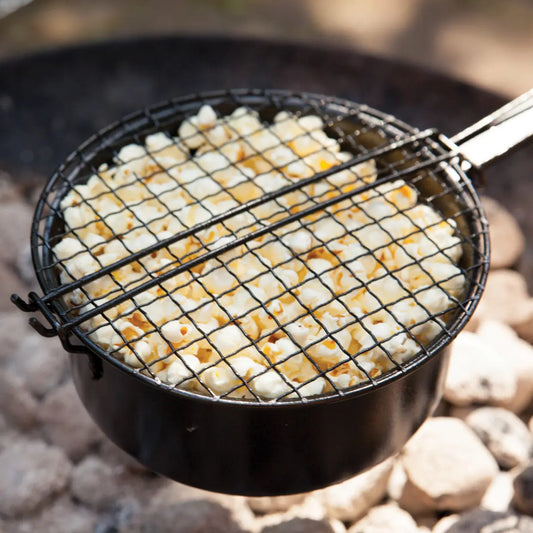 Große Popcorn-Pfanne für Lagerfeuer – XXL Outdoor Popcorn-Maker