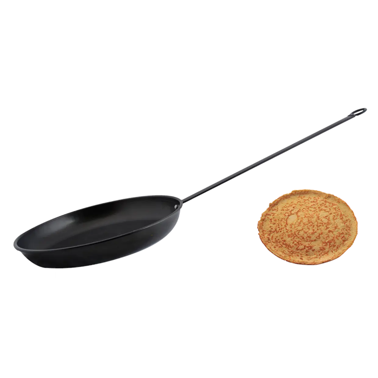 Pfannkuchen Pfanne für Lagerfeuer – Karbonstahl Outdoor Pfanne