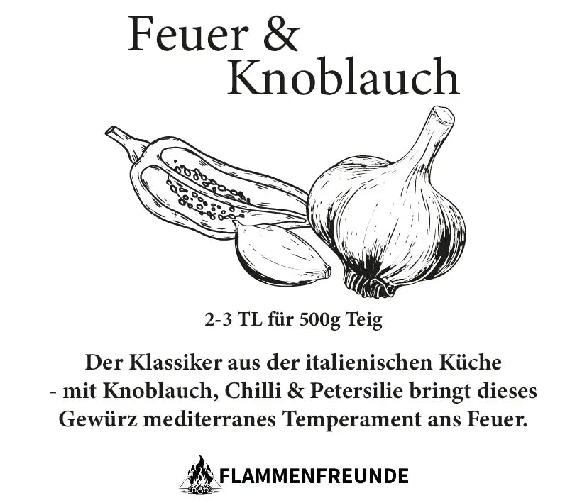 Feuer & Knoblauch – Stockbrot-Gewürzmischung (50g)