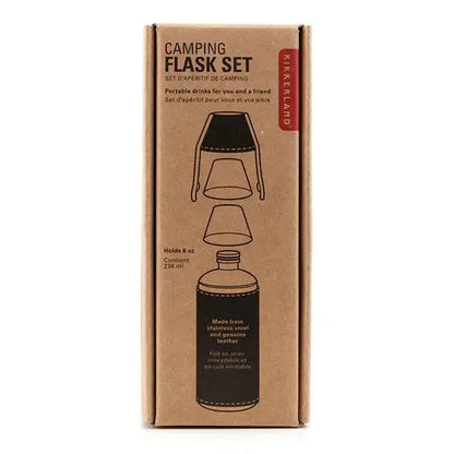 Flachmann Set mit Shotgläsern – perfekt für Lagerfeuer & Outdoor-Abende KIKKERLAND