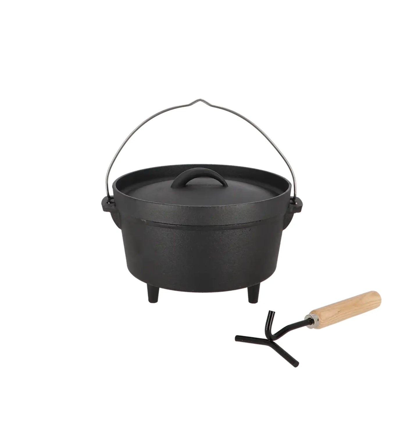 Dutch Oven 10” – Gusseisen Schmortopf für Lagerfeuer, Grill & Outdoor-Küche