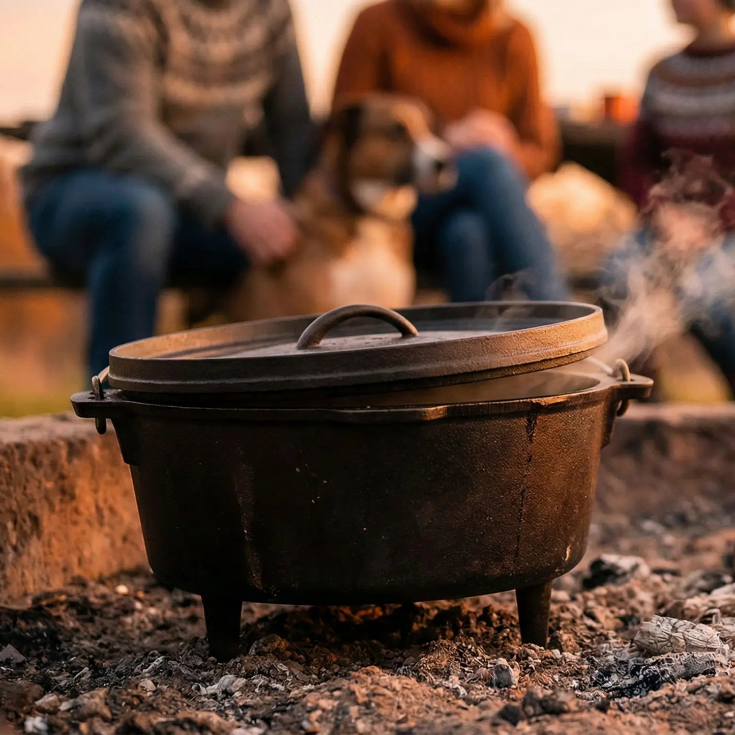 Dutch Oven 10” – Gusseisen Schmortopf für Lagerfeuer, Grill & Outdoor-Küche