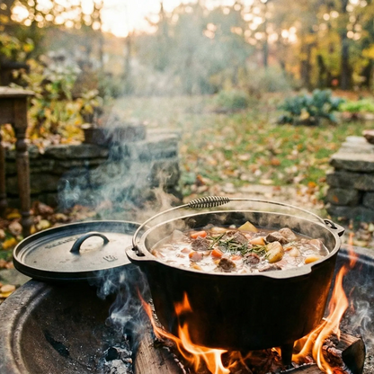 Dutch Oven 10” – Gusseisen Schmortopf für Lagerfeuer, Grill & Outdoor-Küche
