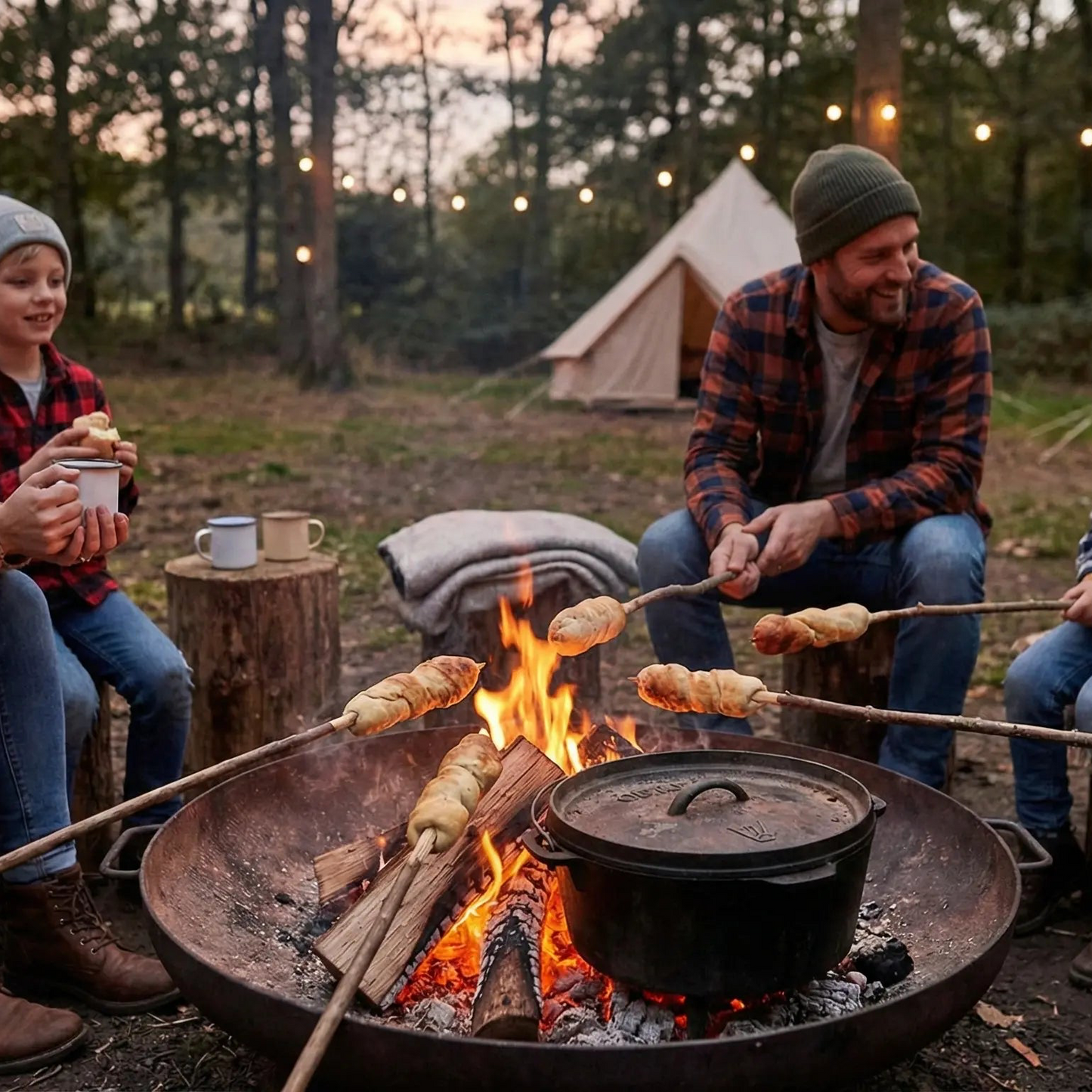 Dutch Oven 10” – Gusseisen Schmortopf für Lagerfeuer, Grill & Outdoor-Küche