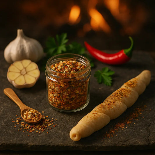 Feuer & Knoblauch – Stockbrot-Gewürzmischung (50g)