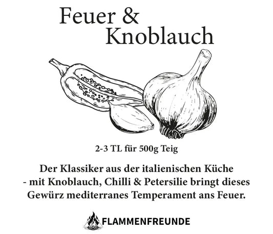 Feuer & Knoblauch – Stockbrot-Gewürzmischung (50g)