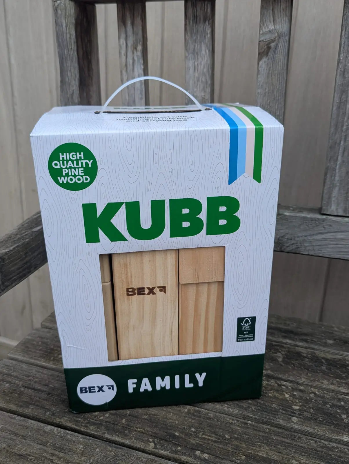 Kubb Spiel (Wikingerschach) – Outdoor Spiel für Garten & Lagerfeuer