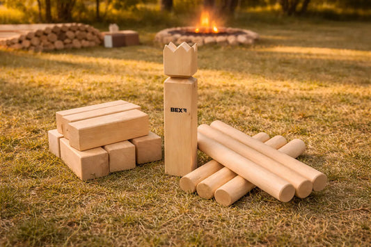 Kubb Spiel (Wikingerschach) – Outdoor Spiel für Garten & Lagerfeuer