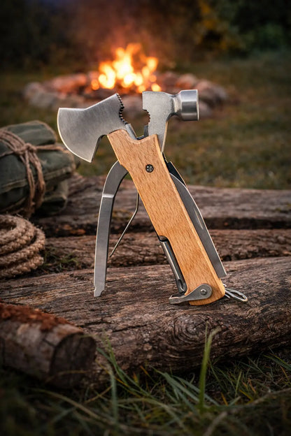 Axt Multitool – 10-in-1 Werkzeug für Lagerfeuer & Outdoor-Abenteuer