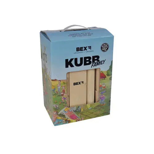 Kubb Spiel (Wikingerschach) – Outdoor Spiel für Garten & Lagerfeuer Bex Sport